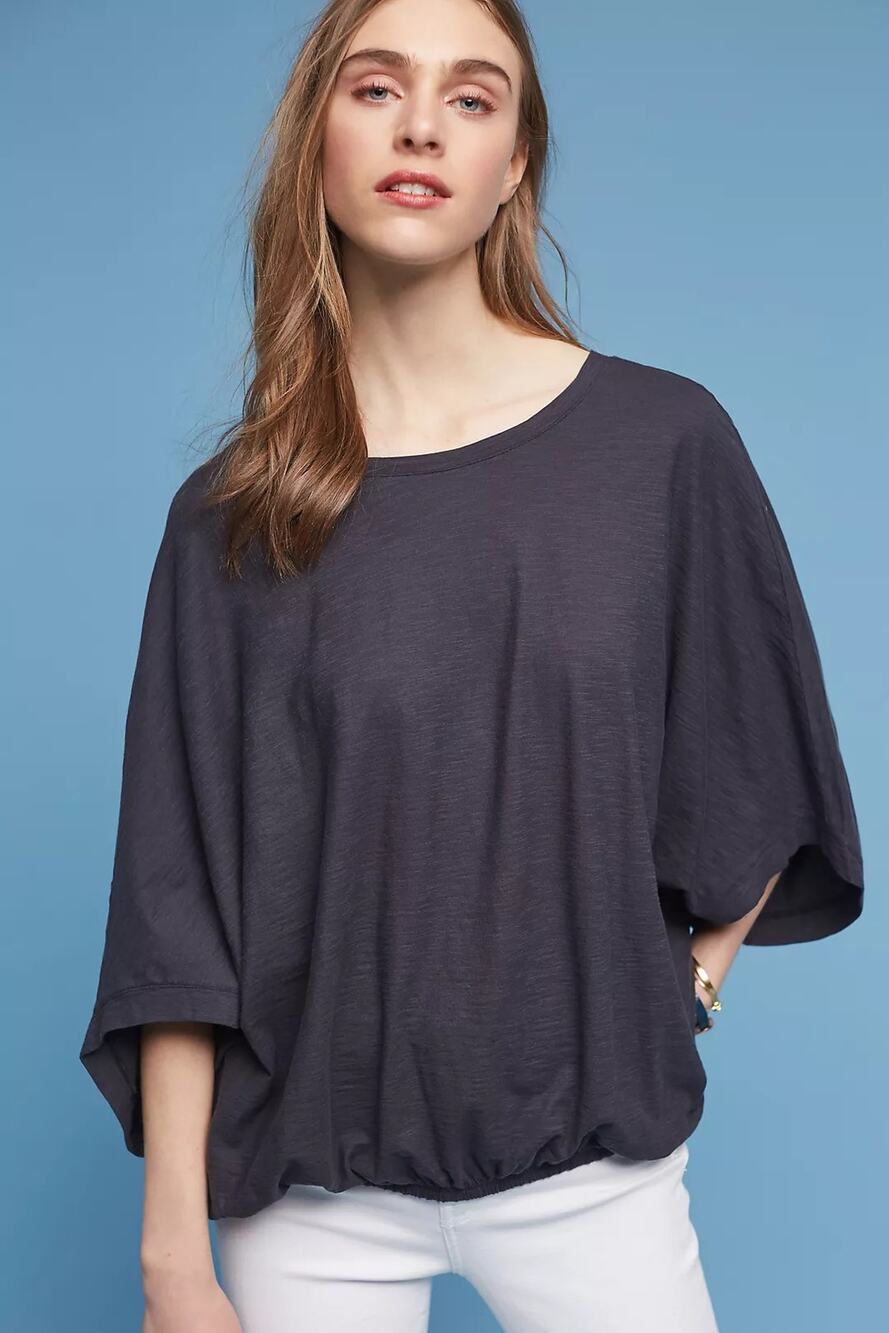 Anthropologie Postmark Women's Grey Oversized Dolman Sleeve Top Size S